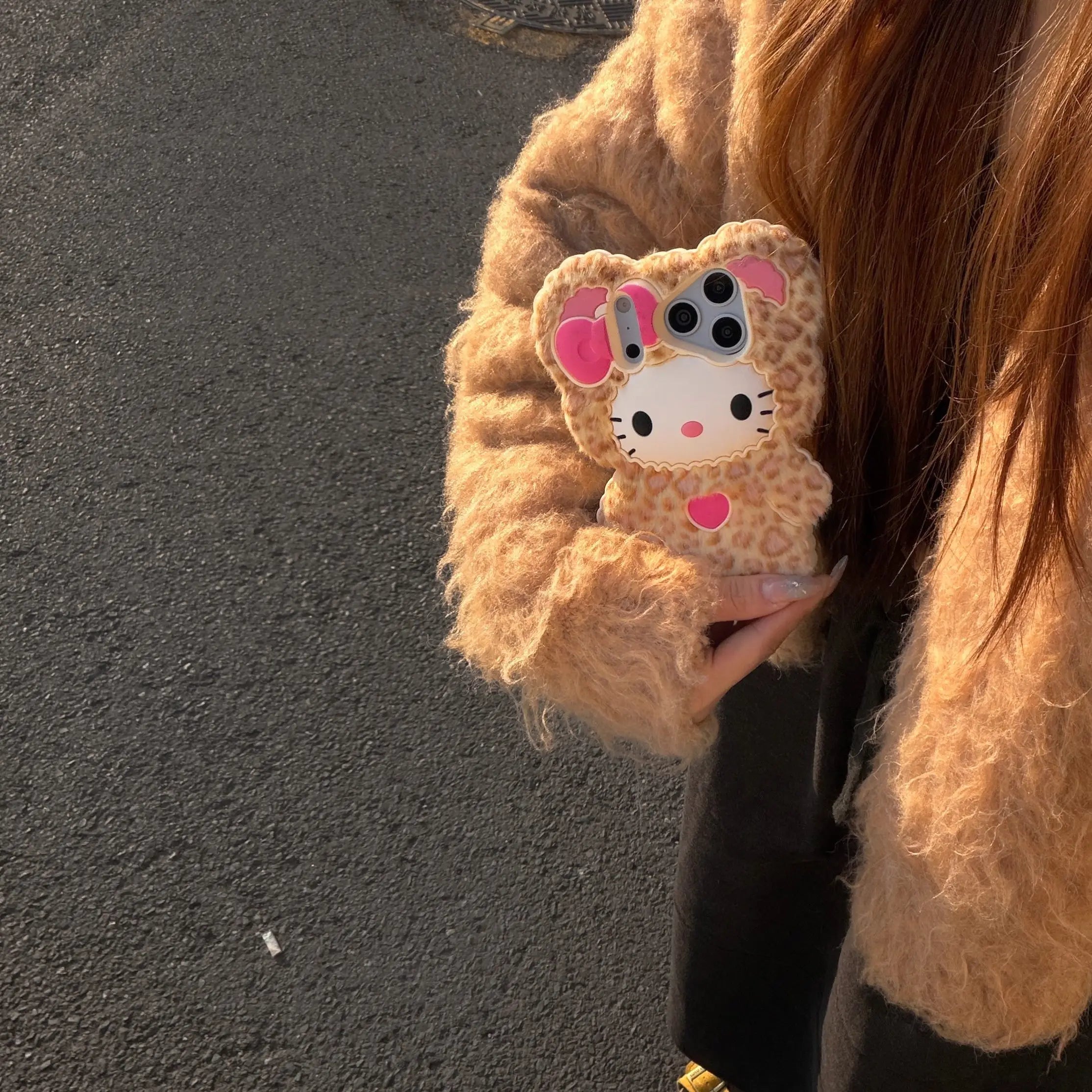 YKRON Hello Kitty Plush Phone Case