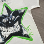 YKRON Hellstar Smiling Star Rhinestone Tee