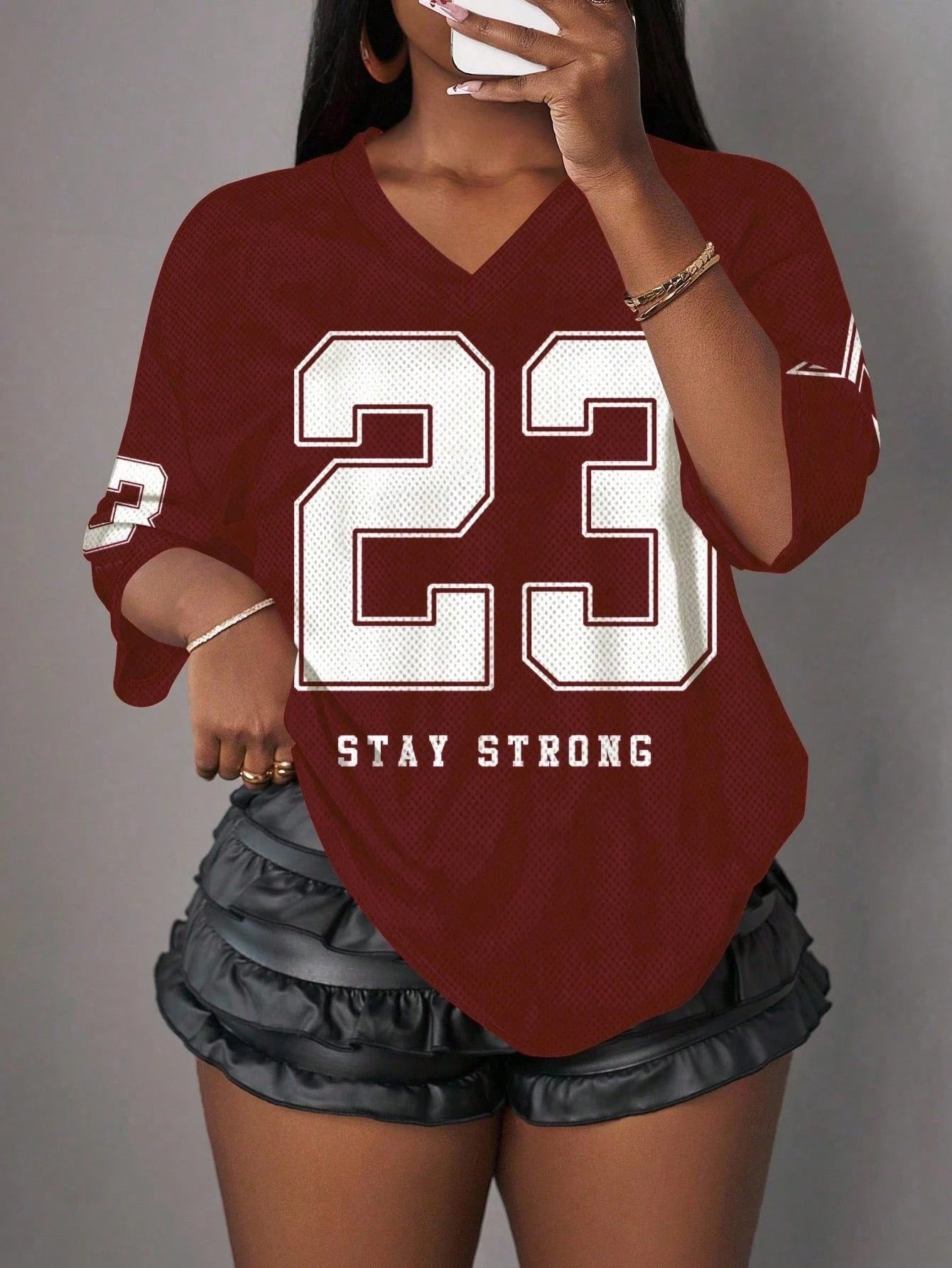YKRON NO.23 Minimalist Y2K Basketball Jersey Tee